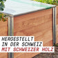 Gartenkomposter hergestellt in der Schweiz mit schweizer Lärchenholz