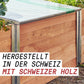 Gartenkomposter hergestellt in der Schweiz mit schweizer Holz